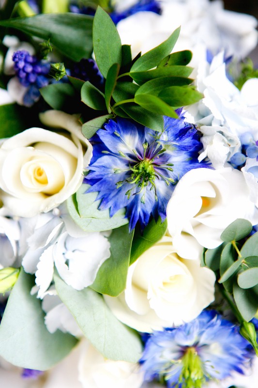 Blue White Wedding Flowers