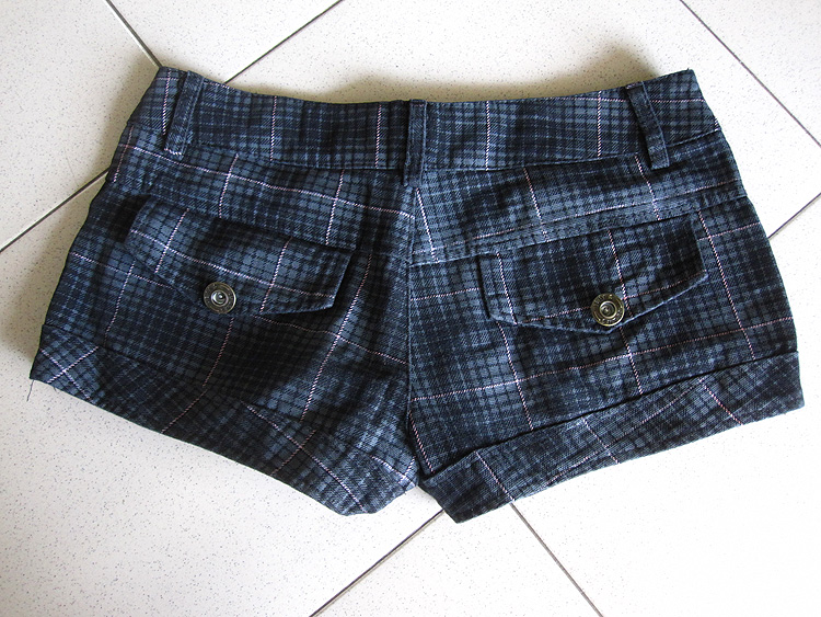 pink checkered shorts