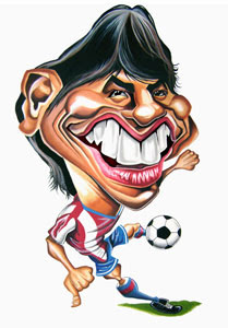 Caricaturas de futbolistas, técnicos y figuritas retro... Caricaturas de futbolistas, técnicos y figuritas retro...