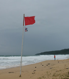 Red flag flying at Karon Beach, 19th June