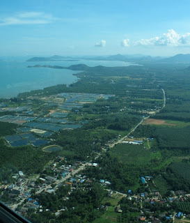 View looking south along the east coast of Phuket