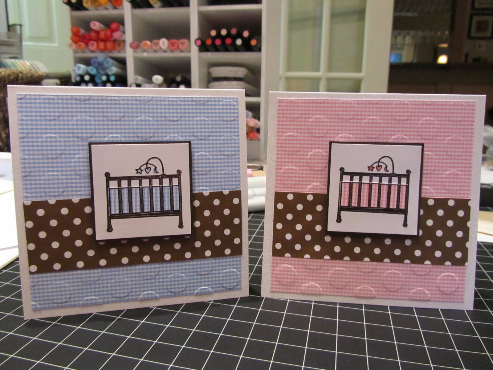 Let's Make A Card! Baby Crib Cards!