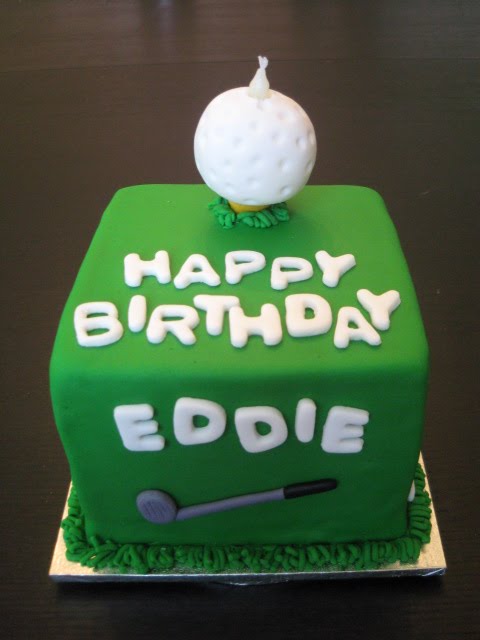 Chocolate Pink: Golf themed birthday cake