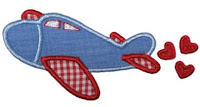 Embroidery Boutique (EB) Plane with or without hearts
