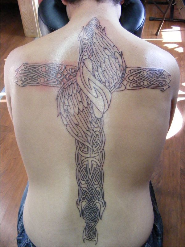 celtic crosses tattoos. nail cross tattoo.