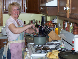 cooking Easter dinner.