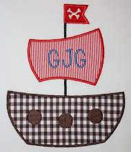 Pirate Ship (with or without initials)