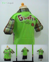 Busana remaja Boysuit of Giraffe Putri Busana, stelan anak laki motif giraffe