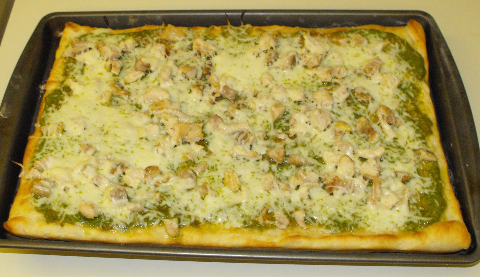 Secrets of a Southern Kitchen Chicken Pesto Pizza