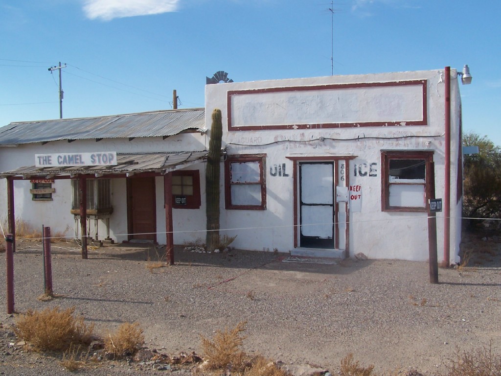TearDropHouses The Jinxed Gas Station and Camel Shop, Quartzsite, Arizona