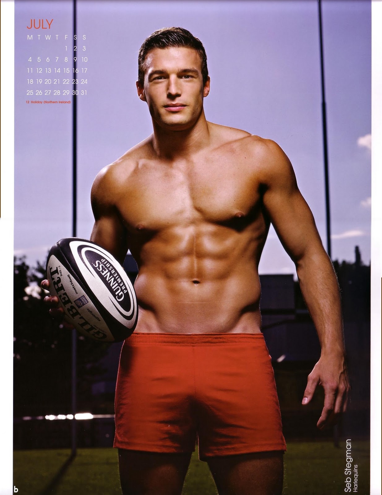 Rugby's Finest (Inc. Danny Care), 2011 Calendar Shirtless and underwea...