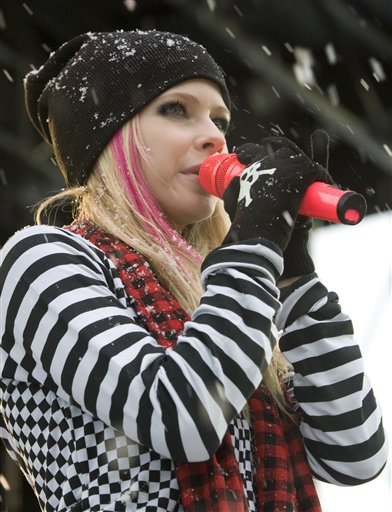 Avril na neve