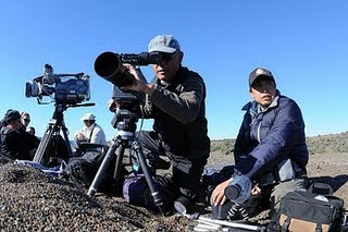 NHK: Wildlife documentalists from Japón at Península Valdés