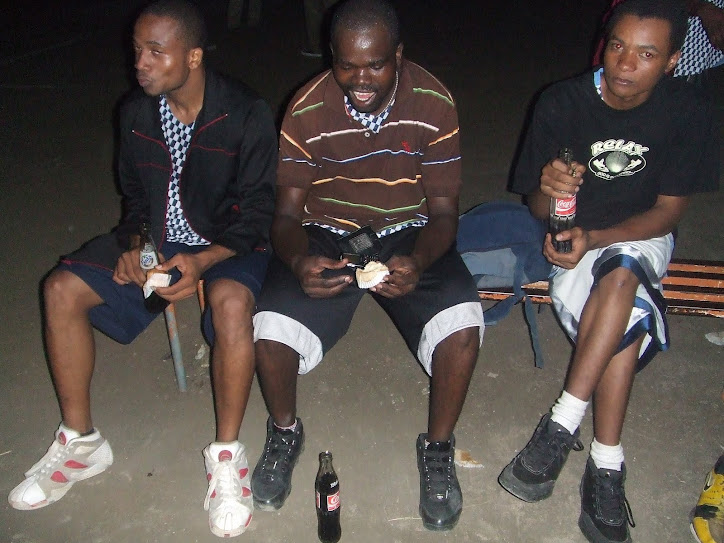 CHEERING AFTER THE GAME.