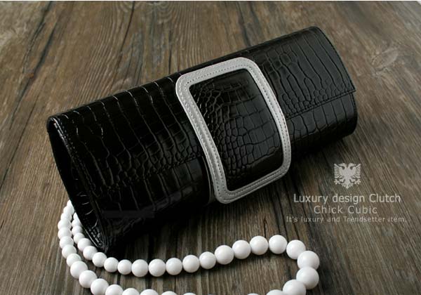 1625 - Artifical Leather Clutch and Sling