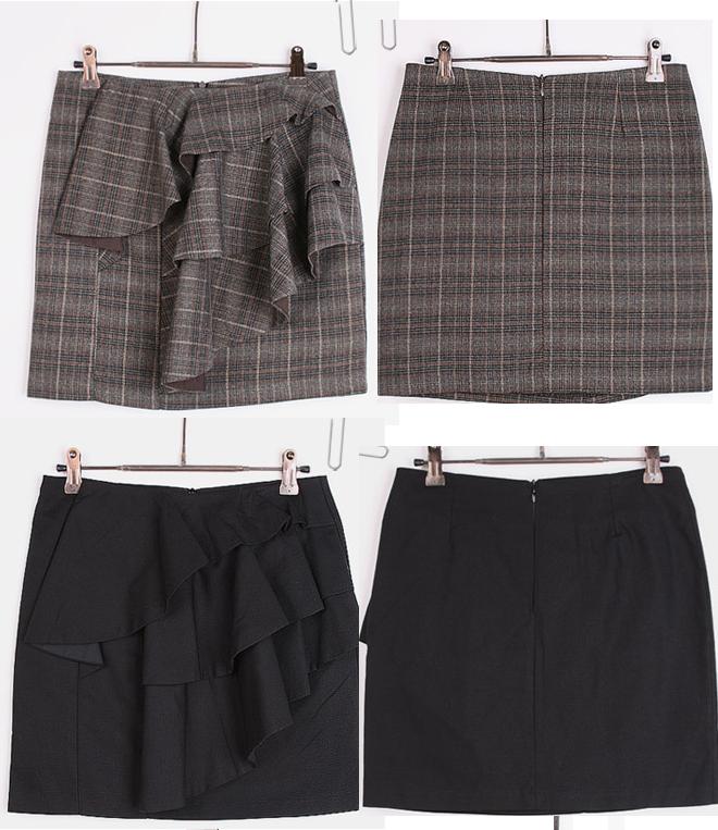 UC 0436 Ruffle deco mini Polyester + Cotton Skirt