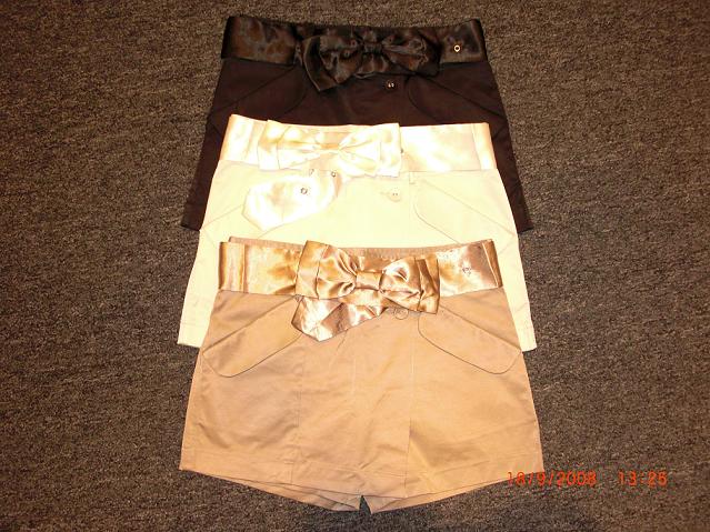 CP5000 - Cotton Shorts cum Skirt with Satin bow belt
