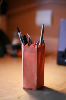 Origami Pencil Holder