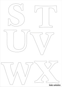 Molde de letras para imprimir alfabeto completo fonte vazada | Ideia