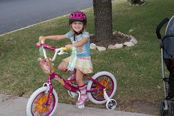 Ava learning to ride her bike.  She did so well!