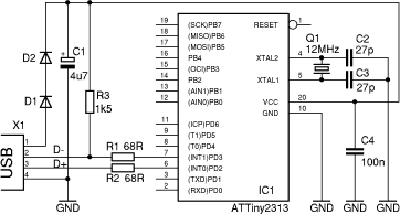 Microcontroller AVR-USB Project