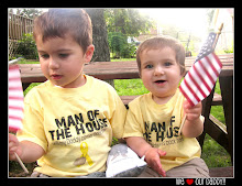 The boys wearing their "daddy" shirts=)