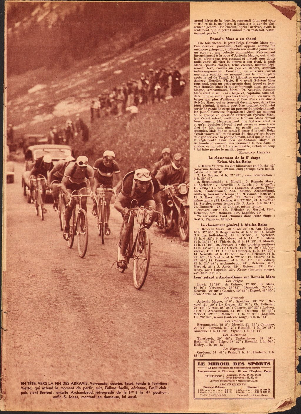 Cycling Passions 29th Tour de France 1935