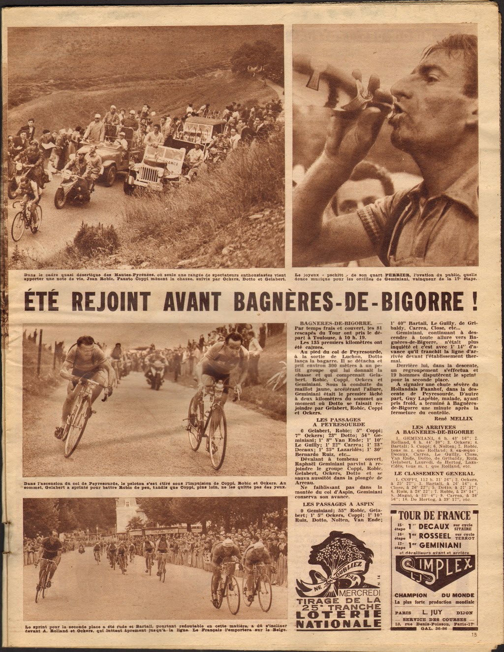 Cycling Passions 39th Tour de France 1952