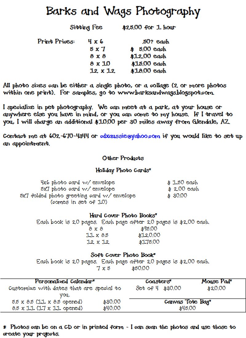 Price List