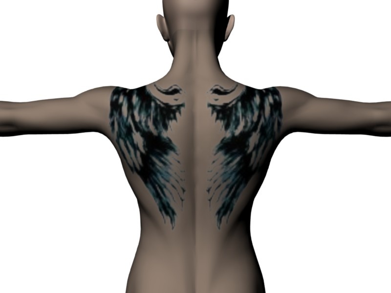 angel wings tattoo designs on back