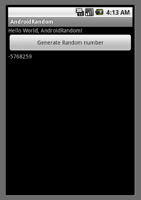 Generate random number in Android