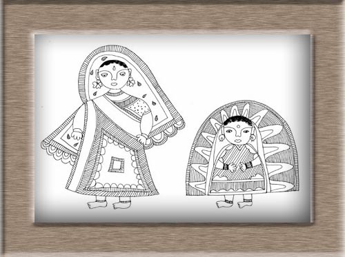 Simple Madhubani Paintings