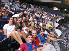 At the Braves game with Eva, Isma and Isaac