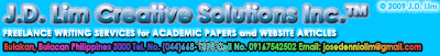 J.D. Lim Creative Solutions Inc. Banner J.D. Lim Creative Solutions Inc. Banner