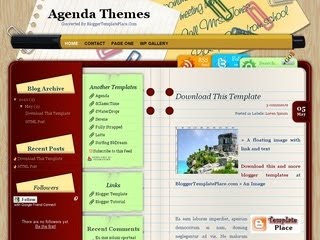 Agenda Download Best Template Premium Blogger