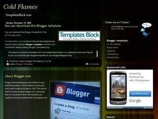 Cold+Flames Download Best Template Premium Blogger