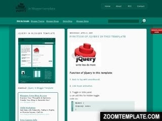 jQuery in Blogspot Template Green