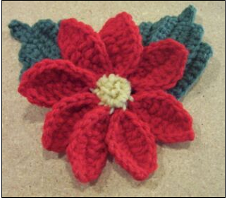 CROCHET POINSETTIA FLOWER PATTERNS Crochet Patterns Only