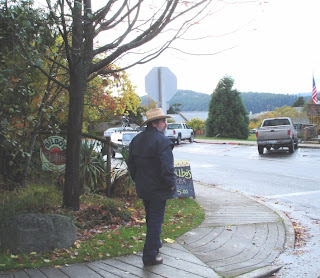 he orcas island life cowboy hey hat guy there