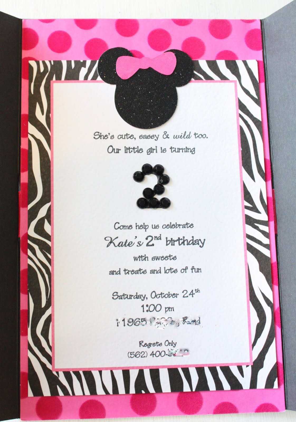 Baby Minnie Mouse Invitations With Photo