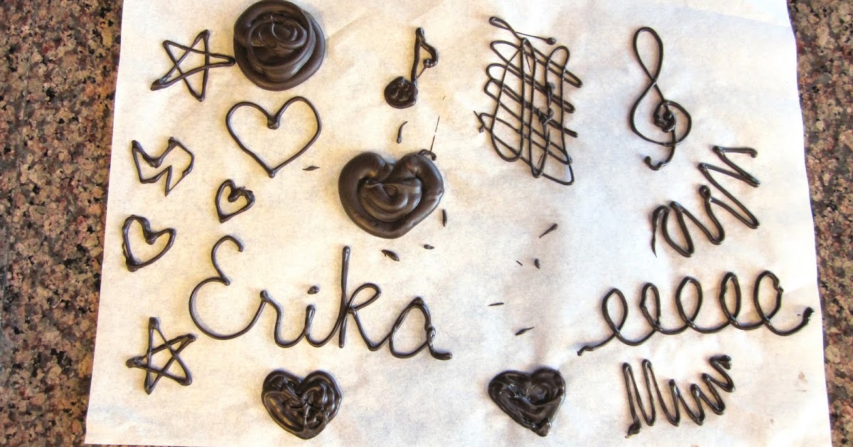 Countdown to Kelly Ripa, day 16 Piped chocolate decorations
