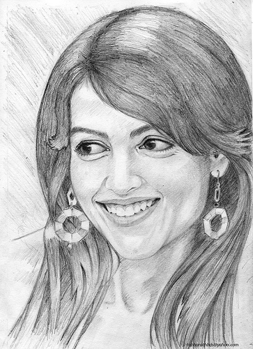 Genelia Pencil Sketches | Genelia D'souza