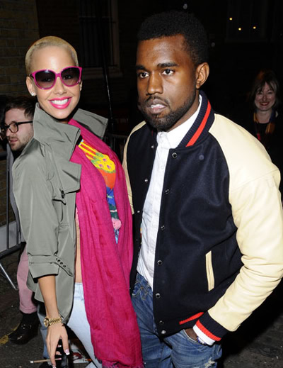 amber rose girlfriend. Kanye West and Amber Rose