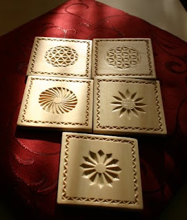 Carved glass pads