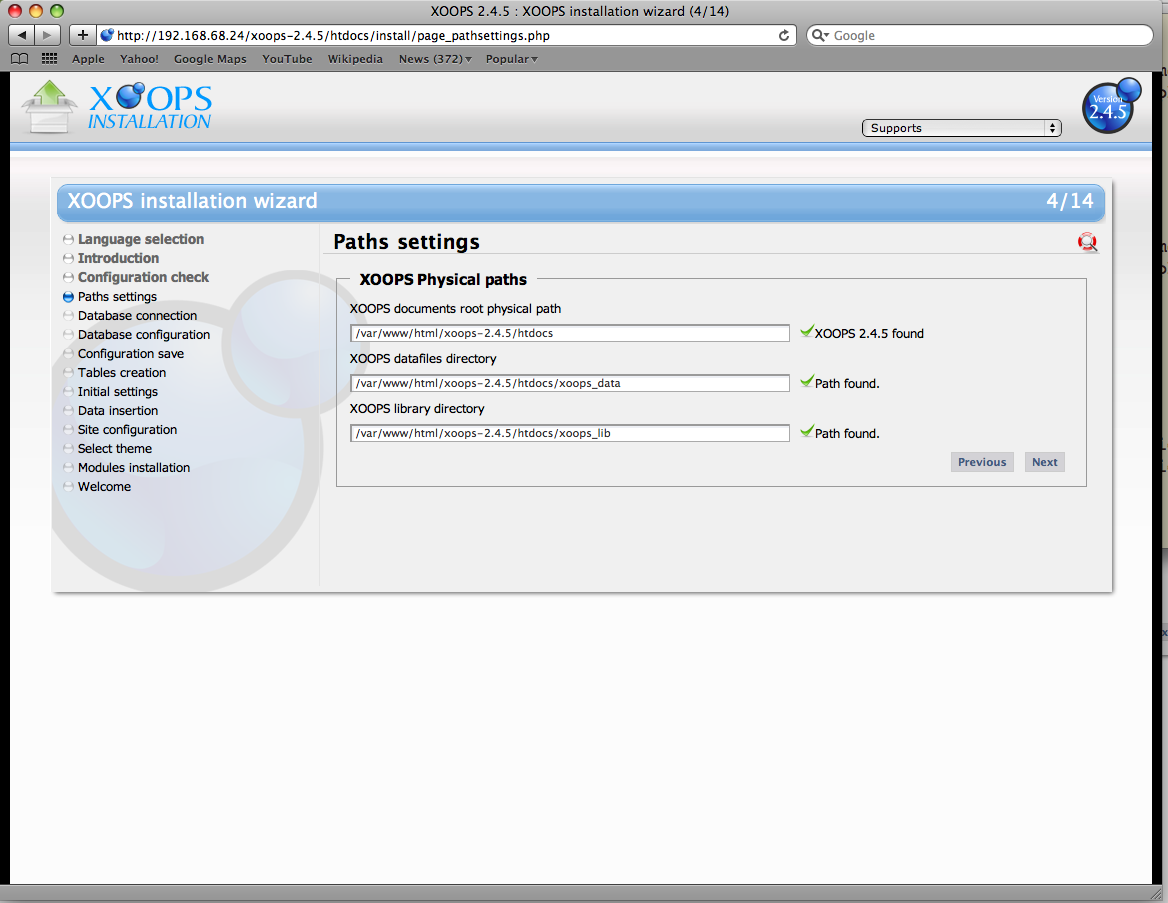 Xoops Installation on Cent OS/Fedora /RedHat with LAMP Yeswedeal