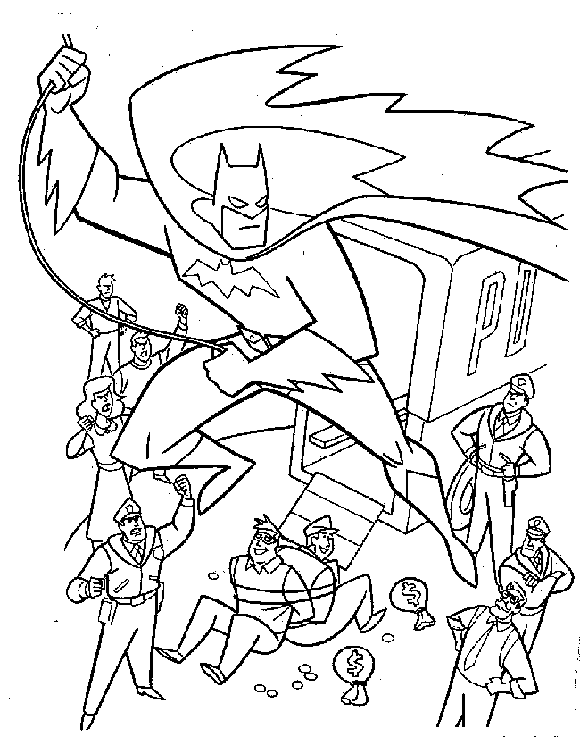 Cartoon Coloring Pages: Batman Coloring Pages