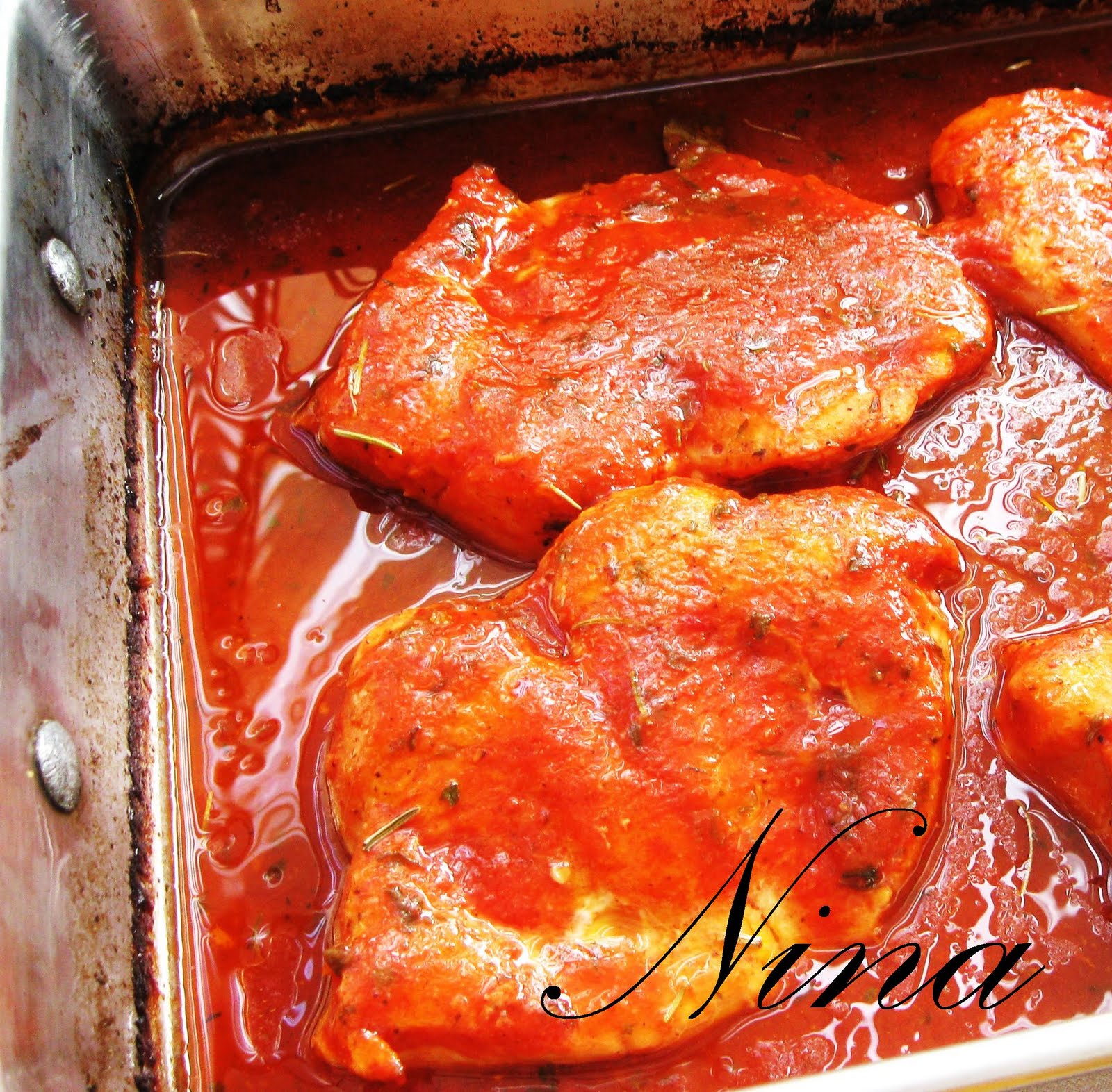 NINA'S RECIPES..... CHICKEN AND RICE WITH TOMATO SAUCE