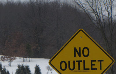 no outlet sign