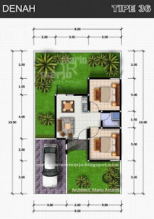 Denah Rumah Tipe 36 | Kumpulan Gambar Rumah