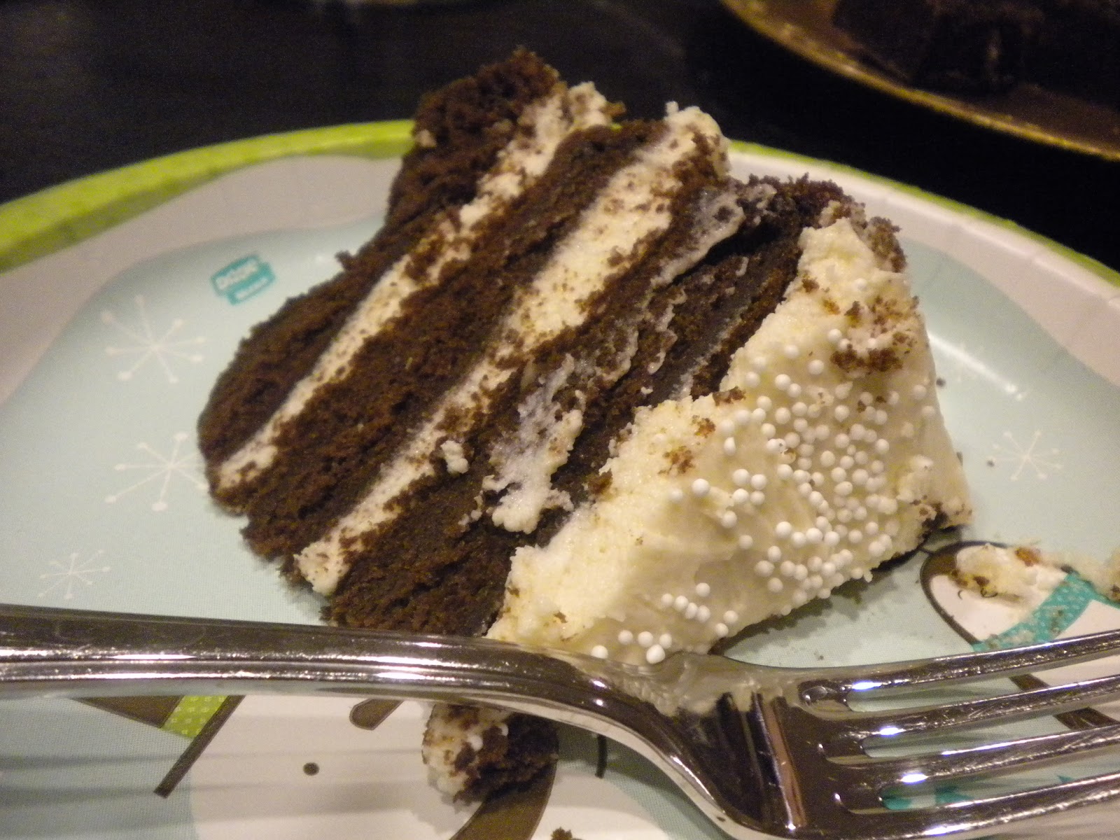 RECIPE Double Chocolate Cake with Whipped Vanilla Frosting